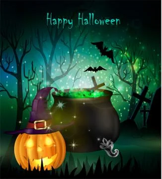 Halloween spooky background Stock Illustration