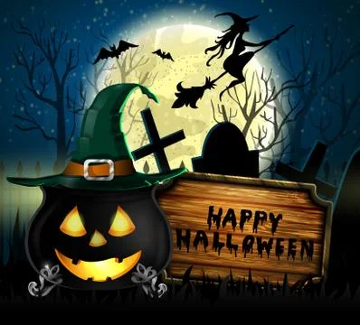 Halloween spooky background Illustrazione stock