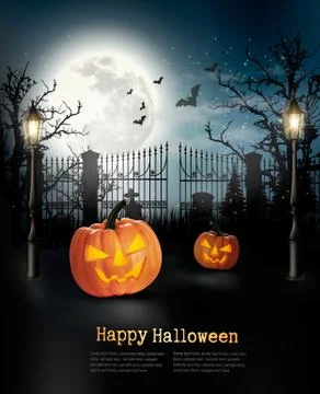 Halloween spooky background. Vector Stock Illustration
