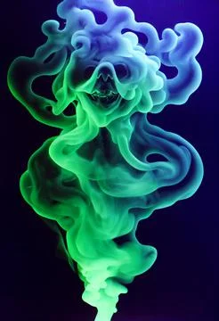 Halloween Spooky Ghost Ectoplasm Smoke Illustration Background Stock Illustration