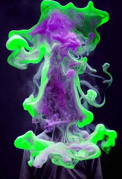 Halloween Spooky Ghost Ectoplasm Smoke Illustration Background Stock Illustration