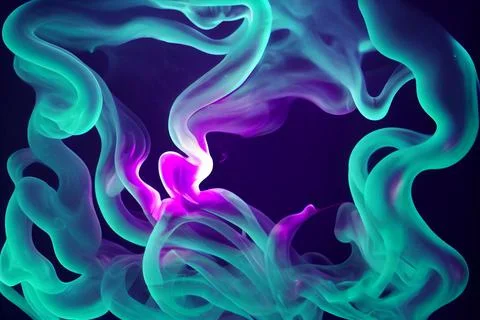 Halloween Spooky Ghost Ectoplasm Smoke Illustration Background Stock Illustration