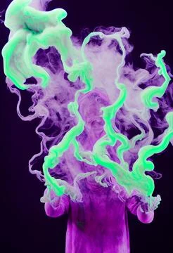 Halloween Spooky Ghost Ectoplasm Smoke Illustration Background Stock Illustration