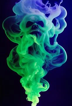 Halloween Spooky Ghost Ectoplasm Smoke Illustration Background Stock Illustration
