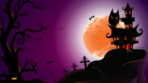 Halloween Spooky Loop Backgrounds 4K Animation Stock Footage 315529636