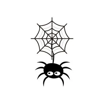 Halloween Spooky Spider Icon Vector Illustration Stock Illustration