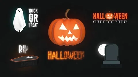 Halloween Spooky Titles Stock After Effects