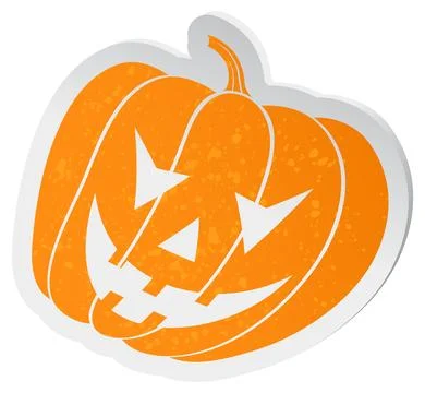 Halloween sticker Stock Illustration