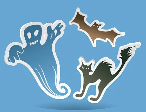 Halloween sticker Stock Illustration