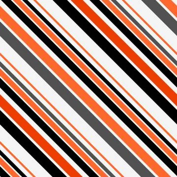 Halloween Stripes Seamless Pattern - Black, orange, and white diagonal stripe Stock Illustration