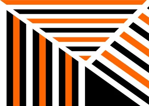 Halloween Stripes Vector Patterns. Orange, Black and White Diagonal and Stock Illustration