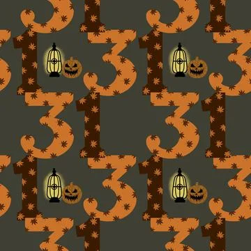 Halloween Surface Pattern Illustrazione stock