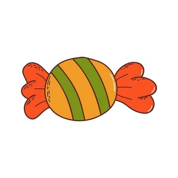 Halloween sweet. Halloween elements. Trick or treat concept. Vector illustrat Stockillustratie