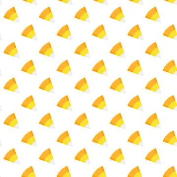 Halloween sweets seamless pattern on white background. Yellow Jelly. Stock Illustration