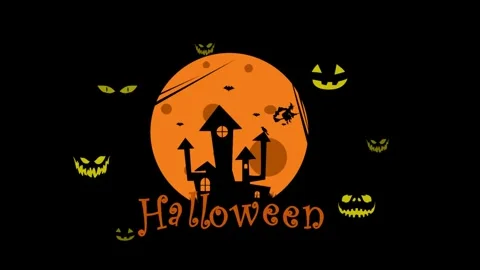 Halloween Template animation Stock Footage 312218095