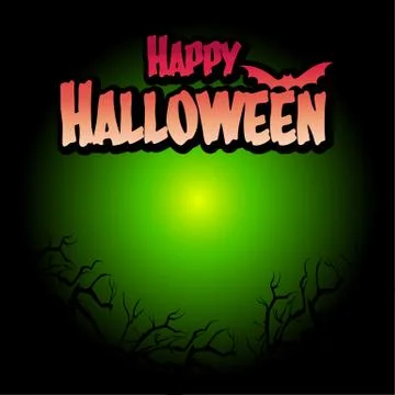 Halloween template background, vector illustration. Stock Illustration