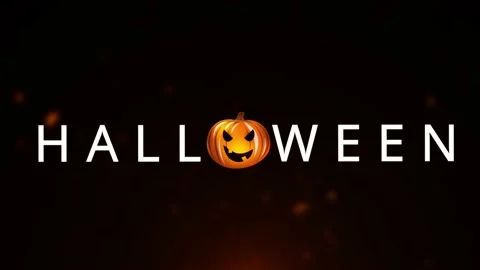 Halloween text and pumpkin Video stock 162768429