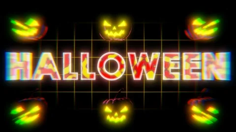 Halloween Text Animation Stock Footage 220795890