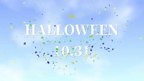 Halloween text background animation motion graphics Video stock 162734905