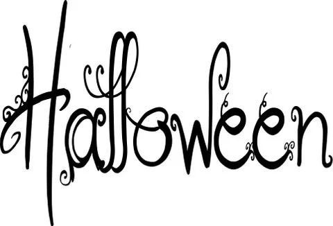 Halloween text sign message Stock Illustration