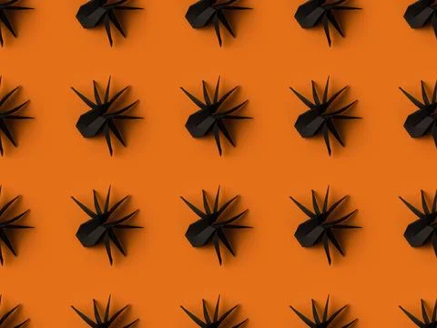 Halloween texture with spiders Stock Photos