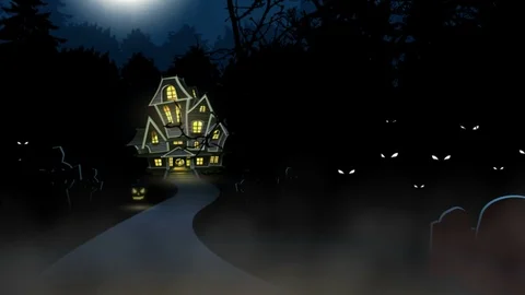 Halloween theme animation Stock Footage 89593147