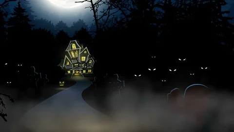 Halloween Theme Animation Stock Footage 95821950