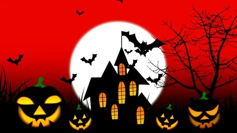 Halloween theme background animation. Stock Footage 115782302