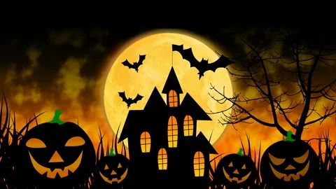 Halloween theme background animation. | Stock Video | Pond5