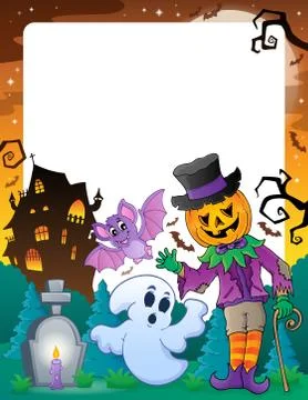 Halloween theme frame - illustration. Stock Illustration