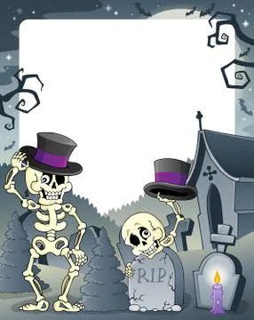 Halloween theme frame - illustration. Illustrazione stock