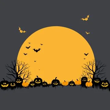 Halloween theme vector design with dark background Stock Illustration
