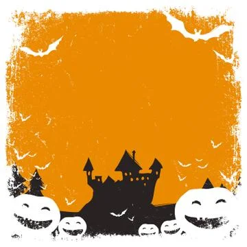 Halloween themed background with space for text and isolated borders Иллюстрация