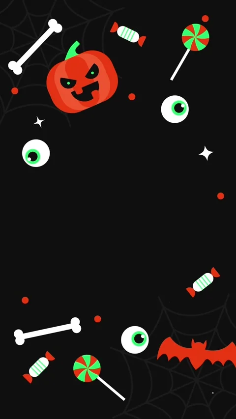 Halloween themed background with spooky elements and copy space. Stock Footage 318468186