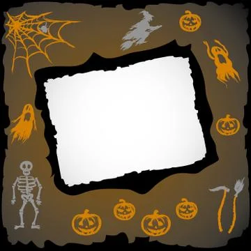 Halloween Themed Frame Stock Illustration