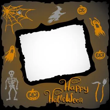 Halloween Themed Frame Stock Illustration