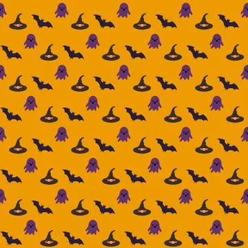 A Halloween themed pattern of bats Stock Illustration