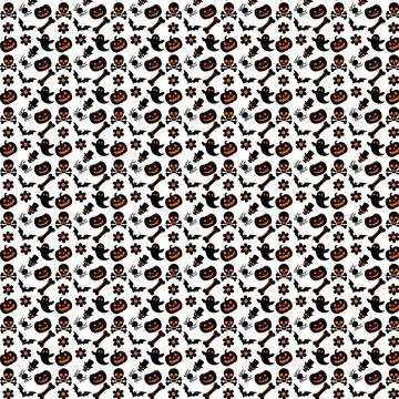 Halloween Themed Pattern Design Stock Illustration