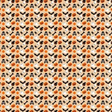Halloween Themed Pattern Stock Illustration