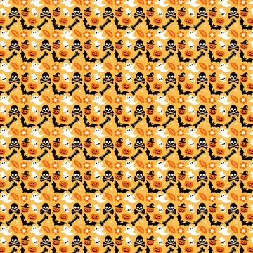 Halloween Themed Pattern Stock Illustration