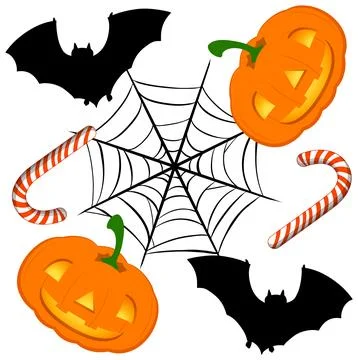 Halloween Themed Seamless Vector Pattern 库存插图