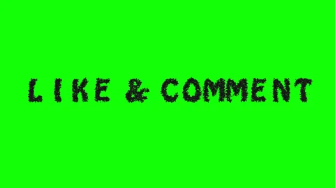 Halloween title card like &amp; comment bat font with green screen Stock Footage 314983468