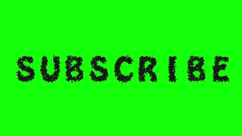 Halloween title card subscribe bat font with green screen Stock Footage 314973550