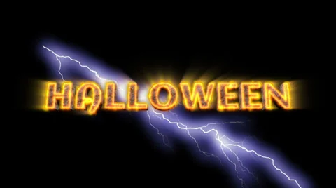Halloween Title with Lightnings 動画素材 30748725