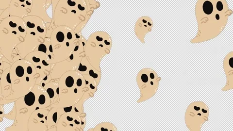 Halloween transition ghost with alpha channel chroma Stock Footage 252164313