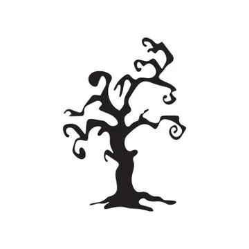 Halloween tree icon symbol vector Illustrazione stock