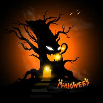 Halloween tree Stock Illustration