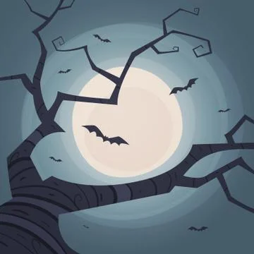 Halloween Tree Stock Illustration