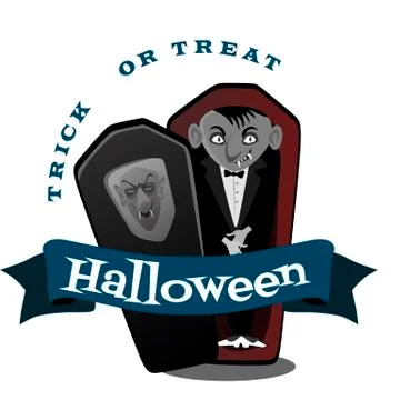 Halloween vampire in coffin, Draculas monster in cloak flat vector illustrations Stock Illustration