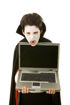 Halloween Vampire with Message Stock-Fotos